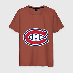 Футболка хлопковая мужская Montreal Canadiens, цвет: кирпичный