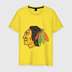 Футболка хлопковая мужская Chicago Blackhawks, цвет: желтый