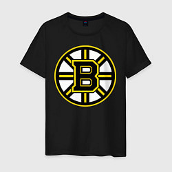 Футболка хлопковая мужская Boston Bruins, цвет: черный