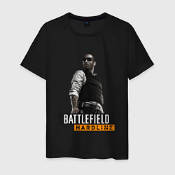 Футболка хлопковая мужская Battlefield Hardline, цвет: черный
