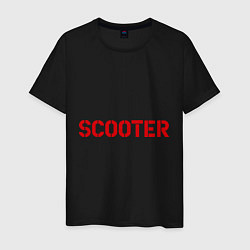Футболка хлопковая мужская Scooter, цвет: черный
