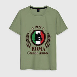 Футболка хлопковая мужская AS Roma: Grande Amore, цвет: авокадо