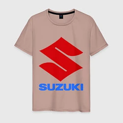 Футболка хлопковая мужская Suzuki, цвет: пыльно-розовый
