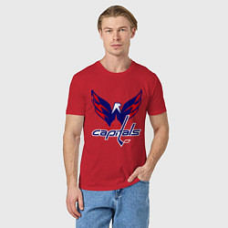 Футболка хлопковая мужская Washington Capitals: Ovechkin, цвет: красный — фото 2