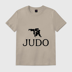 Футболка хлопковая мужская Judo, цвет: миндальный
