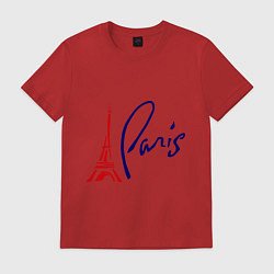 Футболка хлопковая мужская I Paris, цвет: красный
