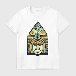 Футболка хлопковая мужская Тотем, цвет: белый