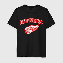 Футболка хлопковая мужская Detroit Red Wings, цвет: черный