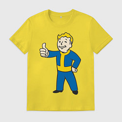 Футболка хлопковая мужская Fallout Boy, цвет: желтый