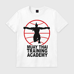 Футболка хлопковая мужская Mauy Thai Training Academy, цвет: белый