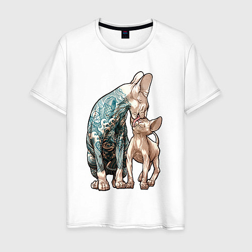 Мужская футболка Кошки сфинксы