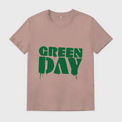 Футболка хлопковая мужская Green Day, цвет: пыльно-розовый