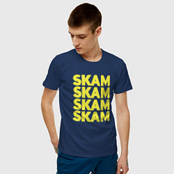 Футболка хлопковая мужская Skam Skam, цвет: тёмно-синий — фото 2