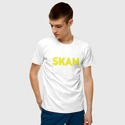 Футболка хлопковая мужская Skam, цвет: белый — фото 2