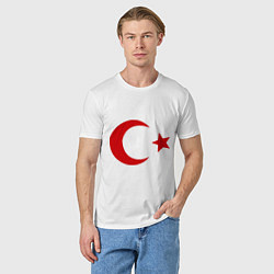 Футболка хлопковая мужская Турция, цвет: белый — фото 2