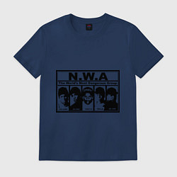 Футболка хлопковая мужская NWA, цвет: тёмно-синий