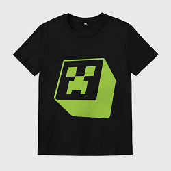 Футболка хлопковая мужская Green Creeper, цвет: черный