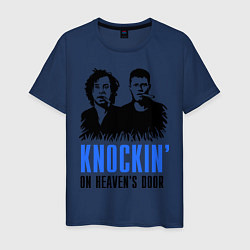 Футболка хлопковая мужская Knockin on heaven's door, цвет: тёмно-синий