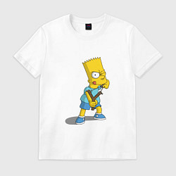 Футболка хлопковая мужская Bad Bart, цвет: белый