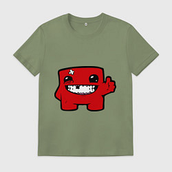 Футболка хлопковая мужская Super Meat Boy, цвет: авокадо