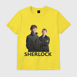 Футболка хлопковая мужская Sherlock, цвет: желтый