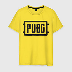 Футболка хлопковая мужская PUBG, цвет: желтый