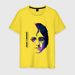 Футболка хлопковая мужская John Lennon: Techno, цвет: желтый