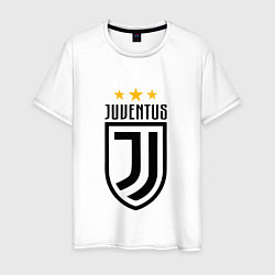 Футболка хлопковая мужская Juventus FC: 3 stars, цвет: белый