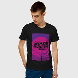 Футболка хлопковая мужская Blade Runner 2049: Purple, цвет: черный — фото 2