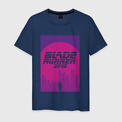 Футболка хлопковая мужская Blade Runner 2049: Purple, цвет: тёмно-синий
