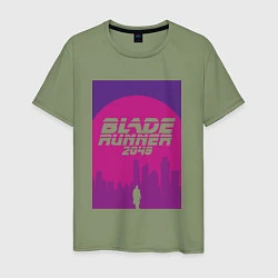 Футболка хлопковая мужская Blade Runner 2049: Purple, цвет: авокадо