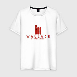 Футболка хлопковая мужская Wallace Corporation, цвет: белый