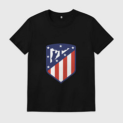 Футболка хлопковая мужская Atletico Madrid, цвет: черный