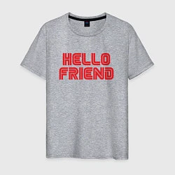 Футболка хлопковая мужская Hello Friend, цвет: меланж