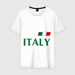 Футболка хлопковая мужская Сборная Италии: 1 номер, цвет: белый