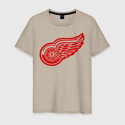 Футболка хлопковая мужская Detroit Red Wings: Pavel Datsyuk, цвет: миндальный