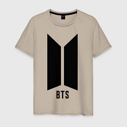 Футболка хлопковая мужская BTS Army, цвет: миндальный