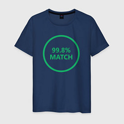 Футболка хлопковая мужская 99.8% Match, цвет: тёмно-синий