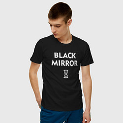 Футболка хлопковая мужская Black Mirror: Loading, цвет: черный — фото 2
