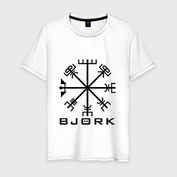 Футболка хлопковая мужская Bjork Rune, цвет: белый