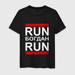 Футболка хлопковая мужская Run Богдан Run, цвет: черный