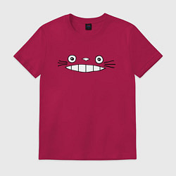 Футболка хлопковая мужская Totoro face, цвет: маджента