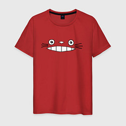 Футболка хлопковая мужская Totoro face, цвет: красный