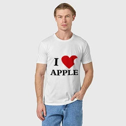 Футболка хлопковая мужская Love Apple, цвет: белый — фото 2