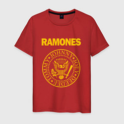 Футболка хлопковая мужская Ramones, цвет: красный