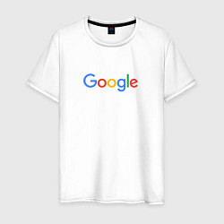 Футболка хлопковая мужская Google, цвет: белый