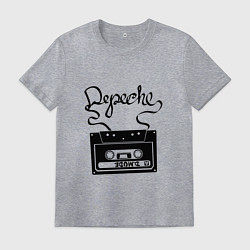 Футболка хлопковая мужская Depeche Mode: Tape, цвет: меланж