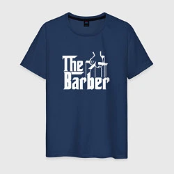 Футболка хлопковая мужская The Barber Godfather, цвет: тёмно-синий