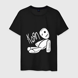 Футболка хлопковая мужская Korn Toy, цвет: черный