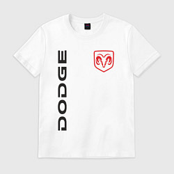 Футболка хлопковая мужская Dodge Style, цвет: белый